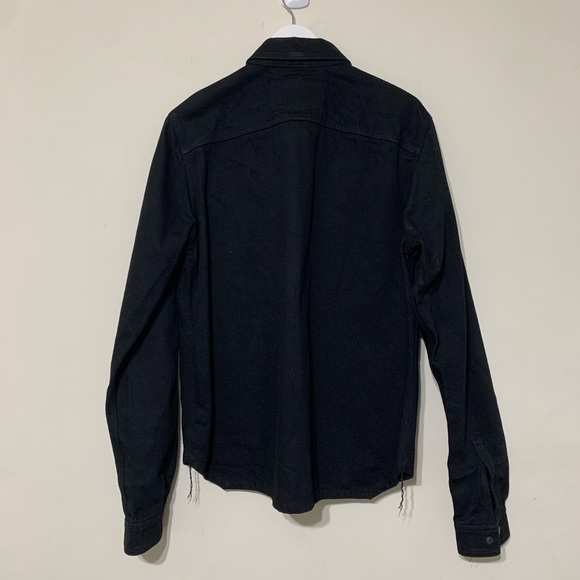 🔥 Rick Owens DRKSHDW Shirt Jacket Black Denim Medium - Picture 4 of 8